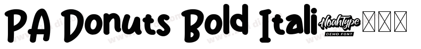 PA Donuts Bold Itali字体转换